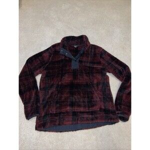 Eddie Bauer Women’s L Pemba Fleece Pullover Plaid